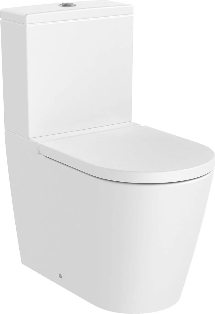 Тоалетна чиния за моноблок, Roca, A342526620 ROUND, порцелан, бял мат, 79.5x64.5x37.5см