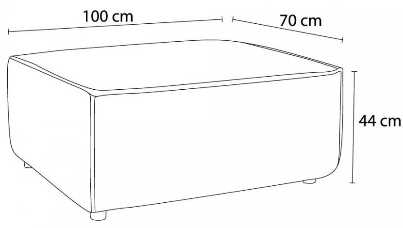 Тъмносива табуретка от велур Nihad - Bobochic Paris