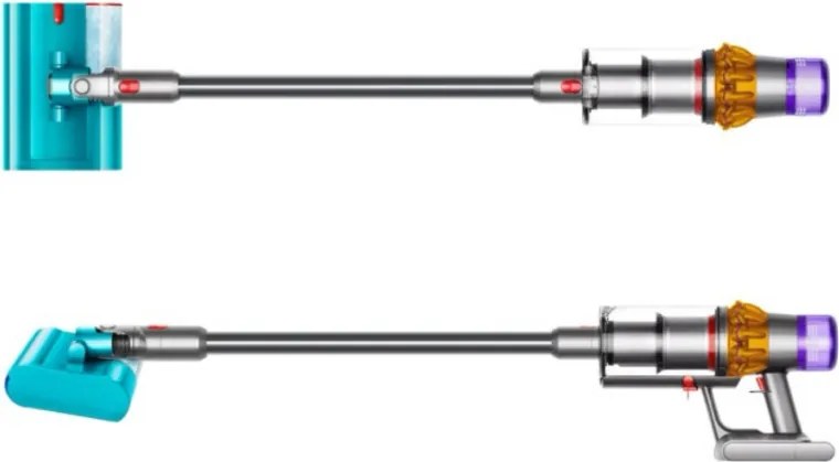 Вертикална прахосмукачка Dyson V15S Detect Submarine 448798-01, 660W, 0.77 л, 60 мин автономия, Сензори, 4 режима, LCD, Сив/син