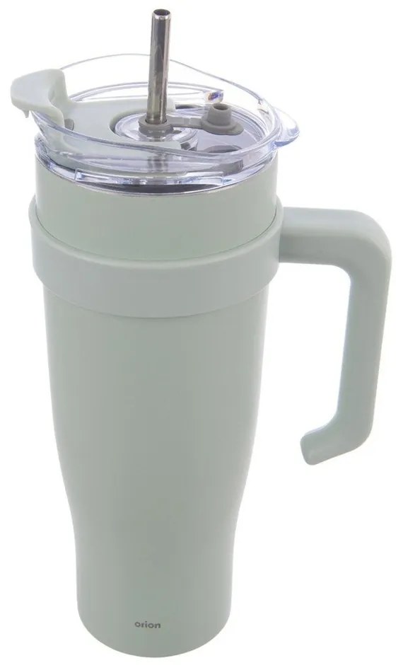 Светлозелена термочаша със сламка 1,2 l Termo – Orion
