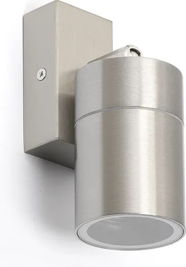 Външна стенна лампа стомана IP44 Въртяща се и наклоняваща се - Solo