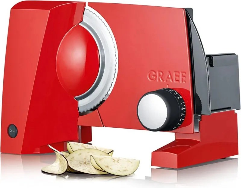Колбасорезачка Graef SKS100, 170W, Острие 170 мм, Неръждаема стомана, Заключване за деца, Червен