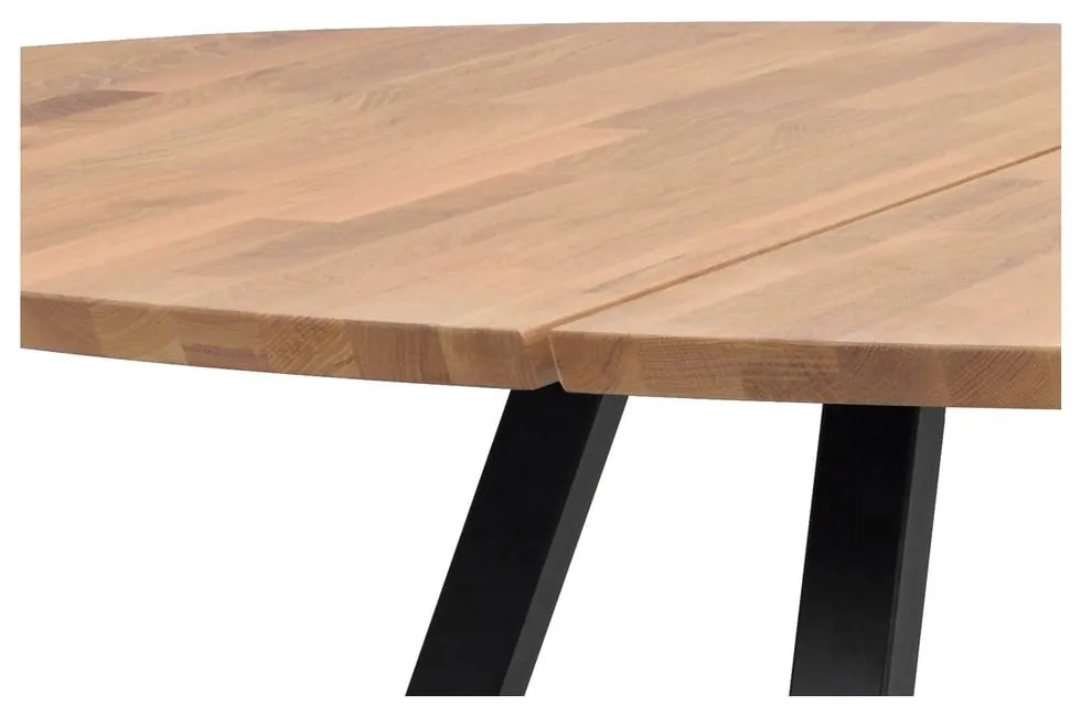 Кръгла маса за хранене с дъбов плот 150x150 cm Carradale - Rowico