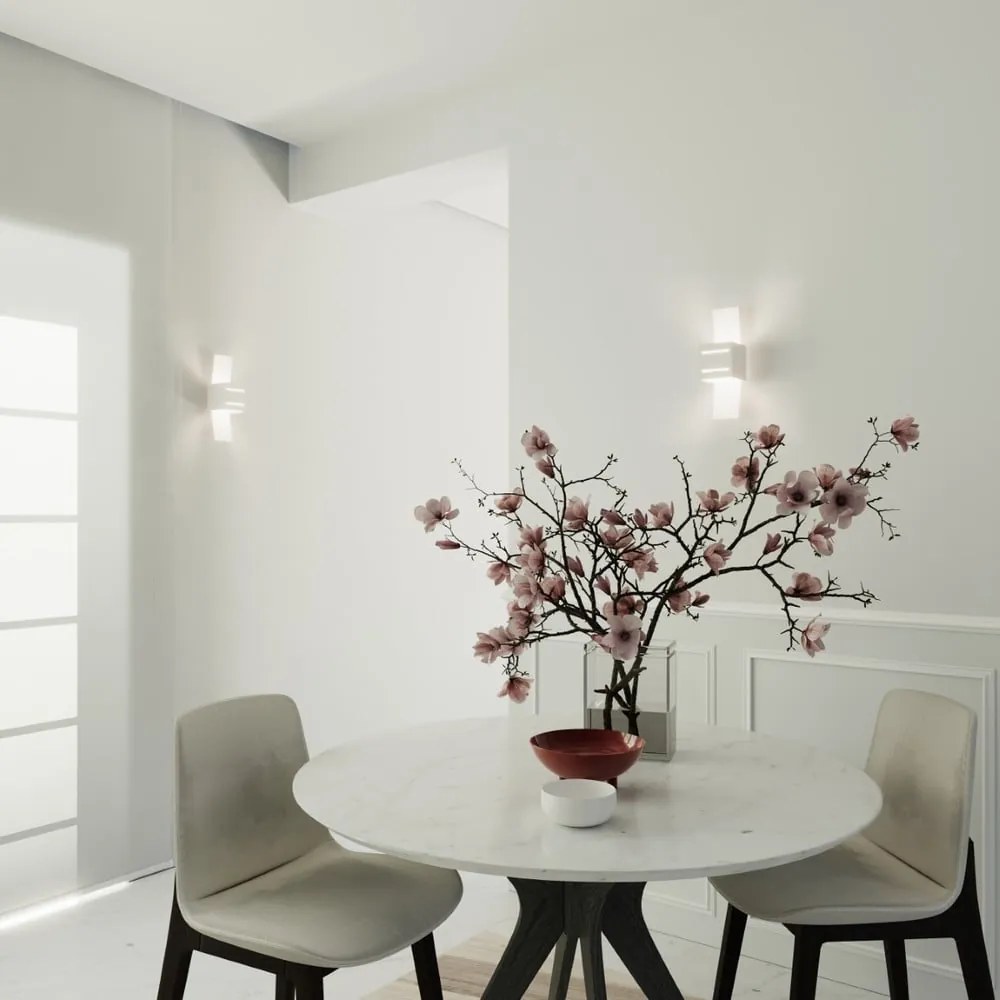 Бяла стенна лампа Carlo – Sollux