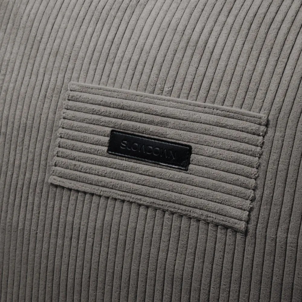 Тъмносив пуф от рипсено кадифе Sofa Snug – SLOWDOWN