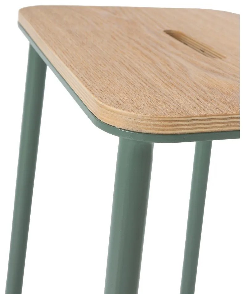 Зелени бар столове в комплект 2 бр. (височина на седалката 65 cm) Abba – Marckeric