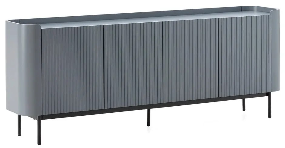 Сиво-син скрин 200x80x40 cm Willa – MOME