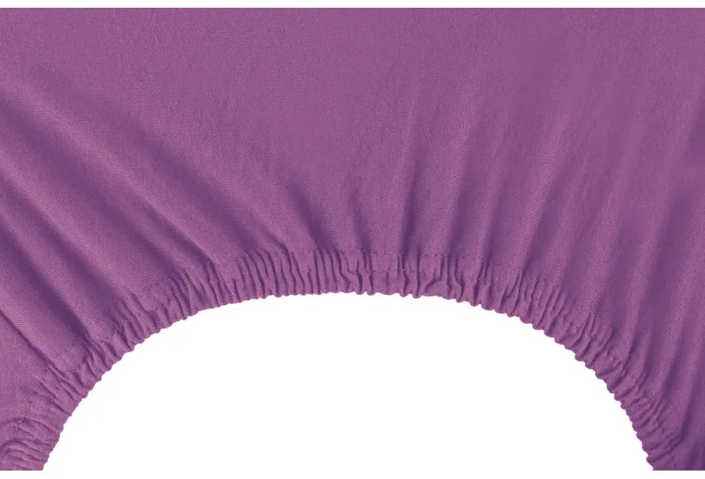 Лилав еластичен чаршаф от джърси 160x200 cm Amber – Restilo