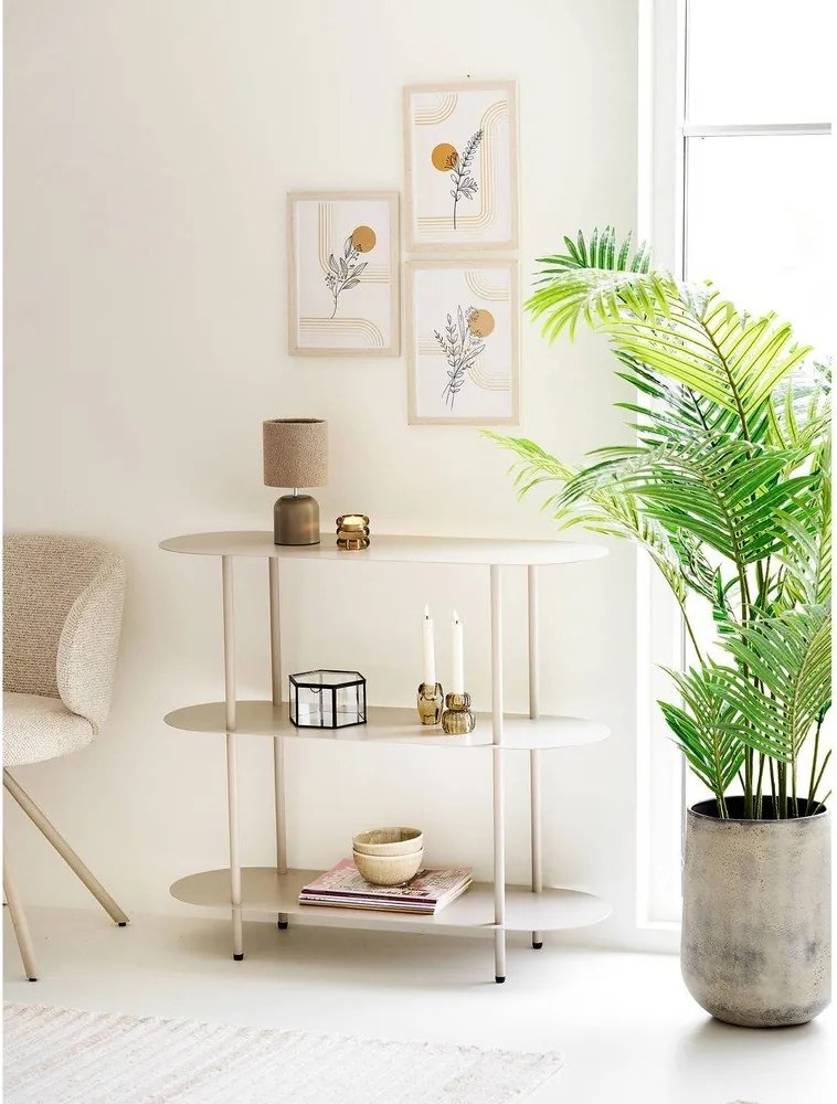 Бежов метален стелаж 90x81x31 cm Rieti – House Nordic