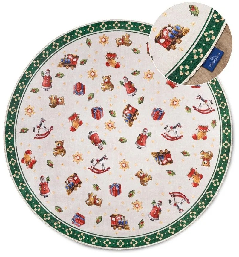 Зелен кръгъл килим с коледен мотив ø 150 cm Green Christmas – Villeroy&amp;Boch