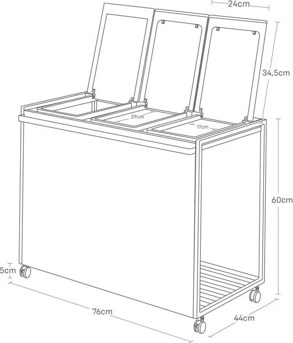 Бяло метално кошче за рециклиране Tower – YAMAZAKI