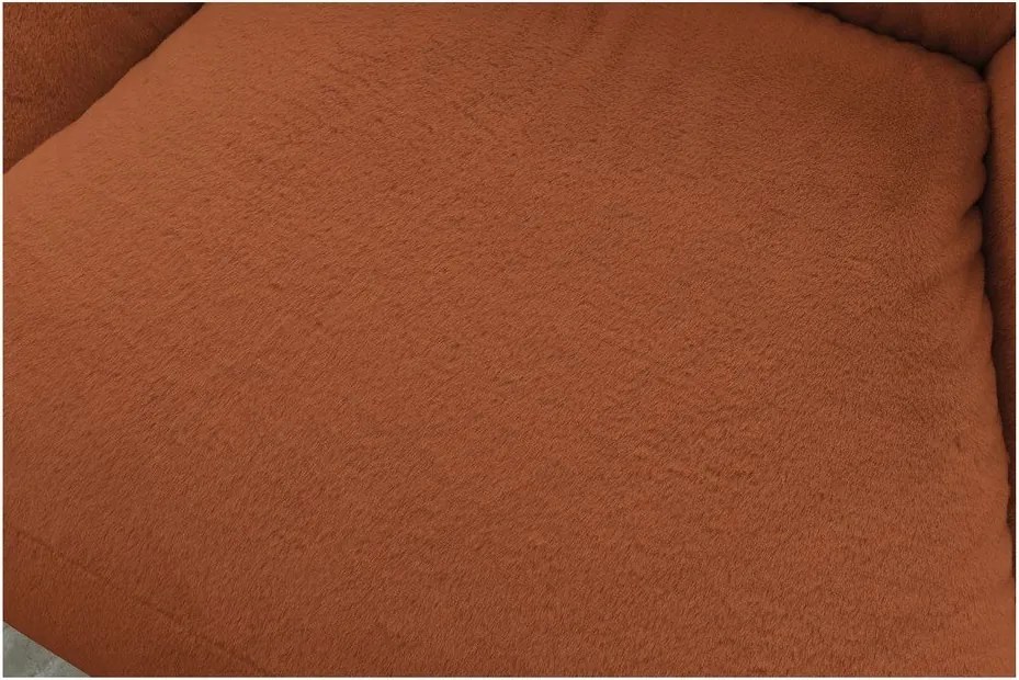 Оранжев пуф от изкуствен косъм Lilibet – Bobochic Paris