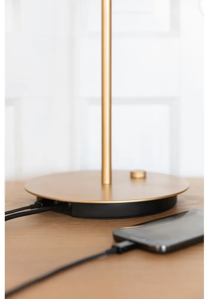 Розова LED затъмняваща се настолна лампа с метален абажур (височина 41,5 cm) Asteria Table – UMAGE