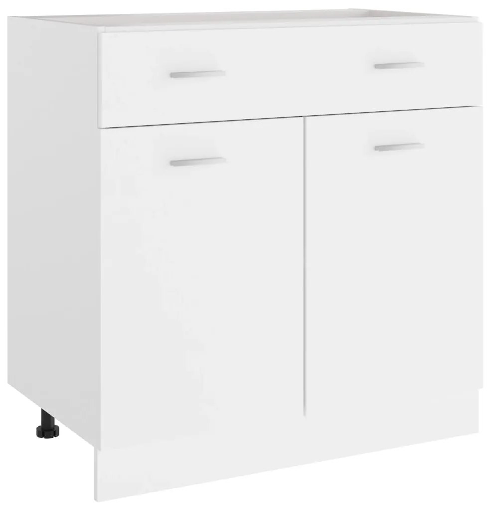 801236 vidaXL Шкаф с чекмеджета "Lyon", бял, 80x46x81,5 см, инженерно дърво