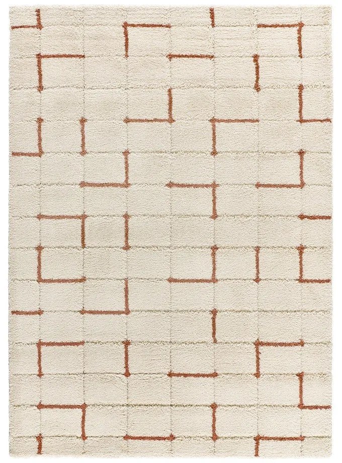 Килим в тухлен и кремав цвят 133x190 cm Brenda – Universal