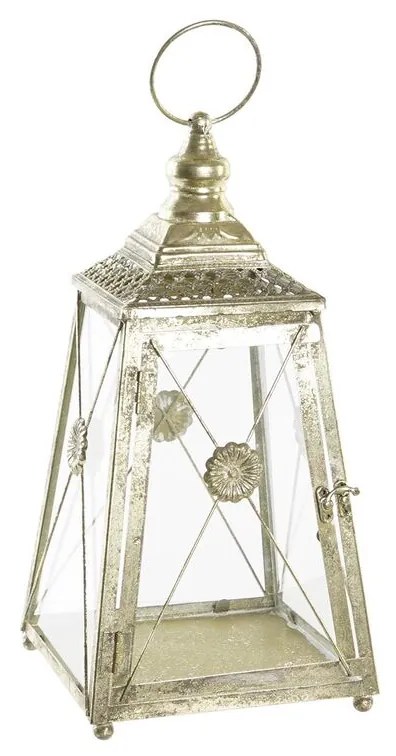 Latern DKD Home Decor Кристал Златен Метал (18 x 18 x 36 cm)