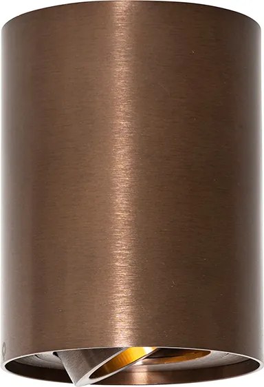 Комплект от 4 модерни таванни спота тъмен бронз, въртящи се и накланящи се - Rondoo Up