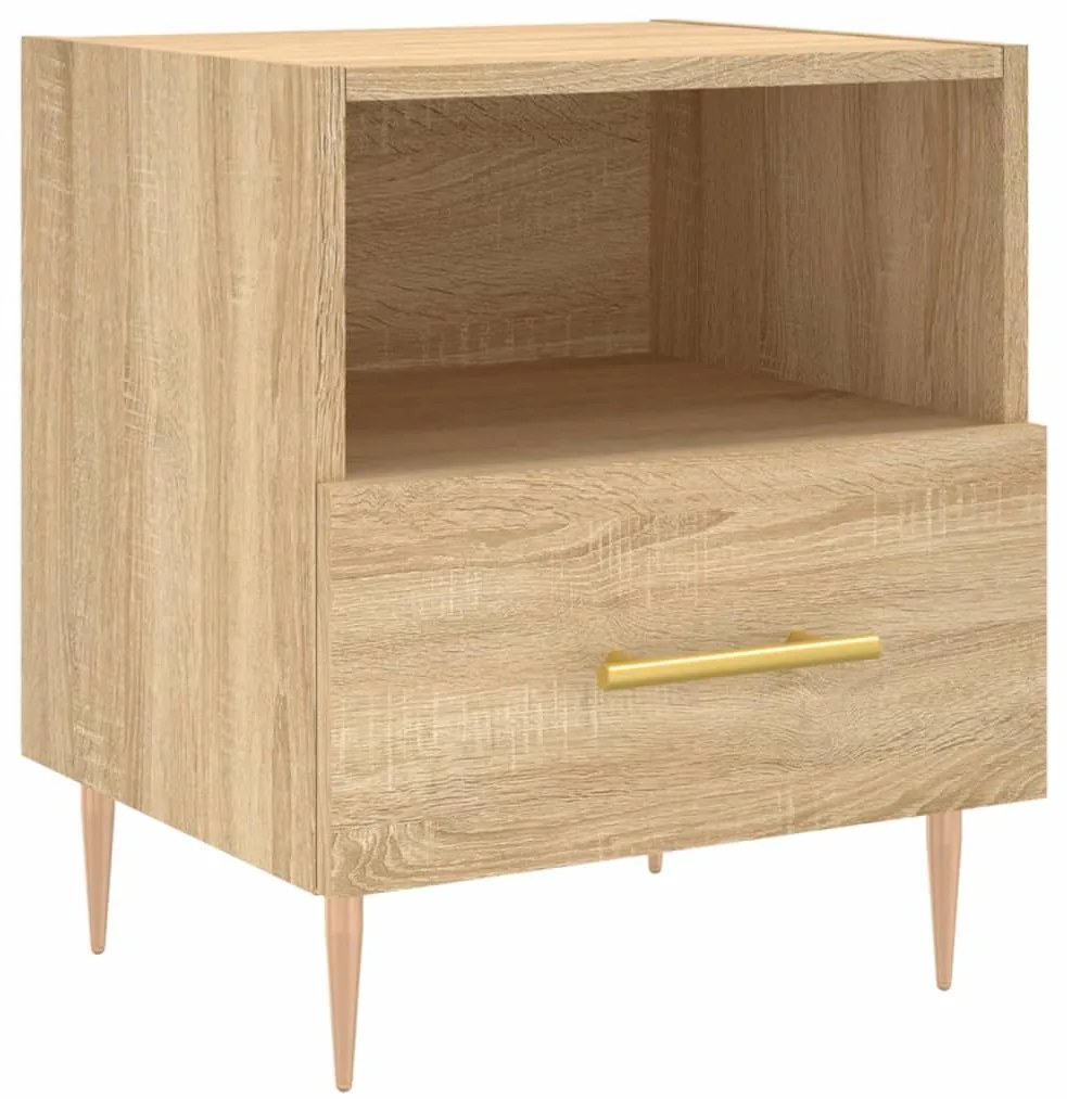 827410 vidaXL Нощно шкафче, дъб сонома, 40x35x47,5 см, инженерно дърво