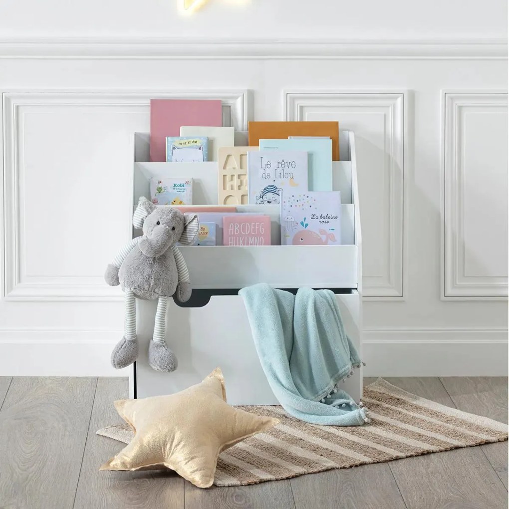 Детска библиотека atmosphera Bazar, MDF, 70 cm - Сив