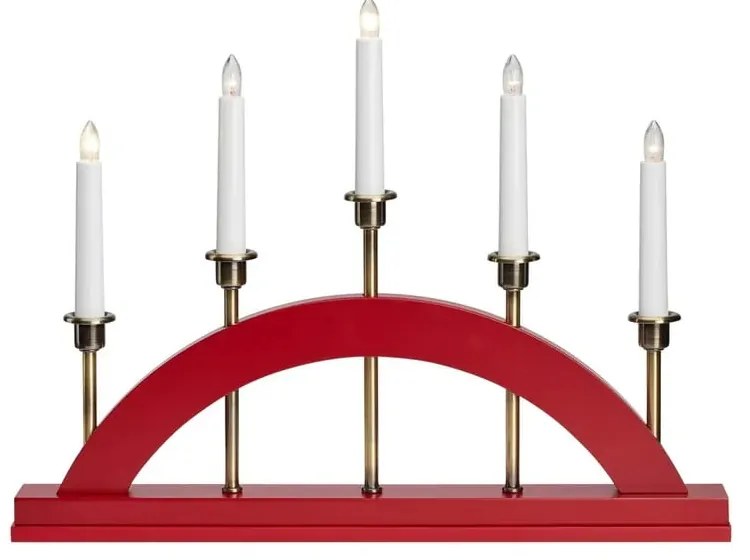 Червена коледна светлинна украса Bridge – Markslöjd