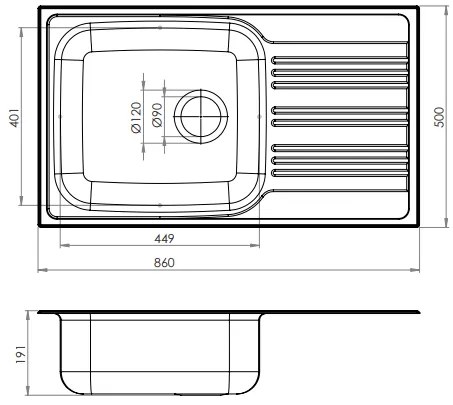Мивка Fortinox Valley 25185-Sagre