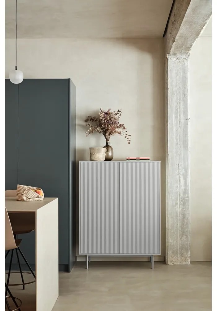 Сив висок скрин 97x130 cm Sierra – Teulat