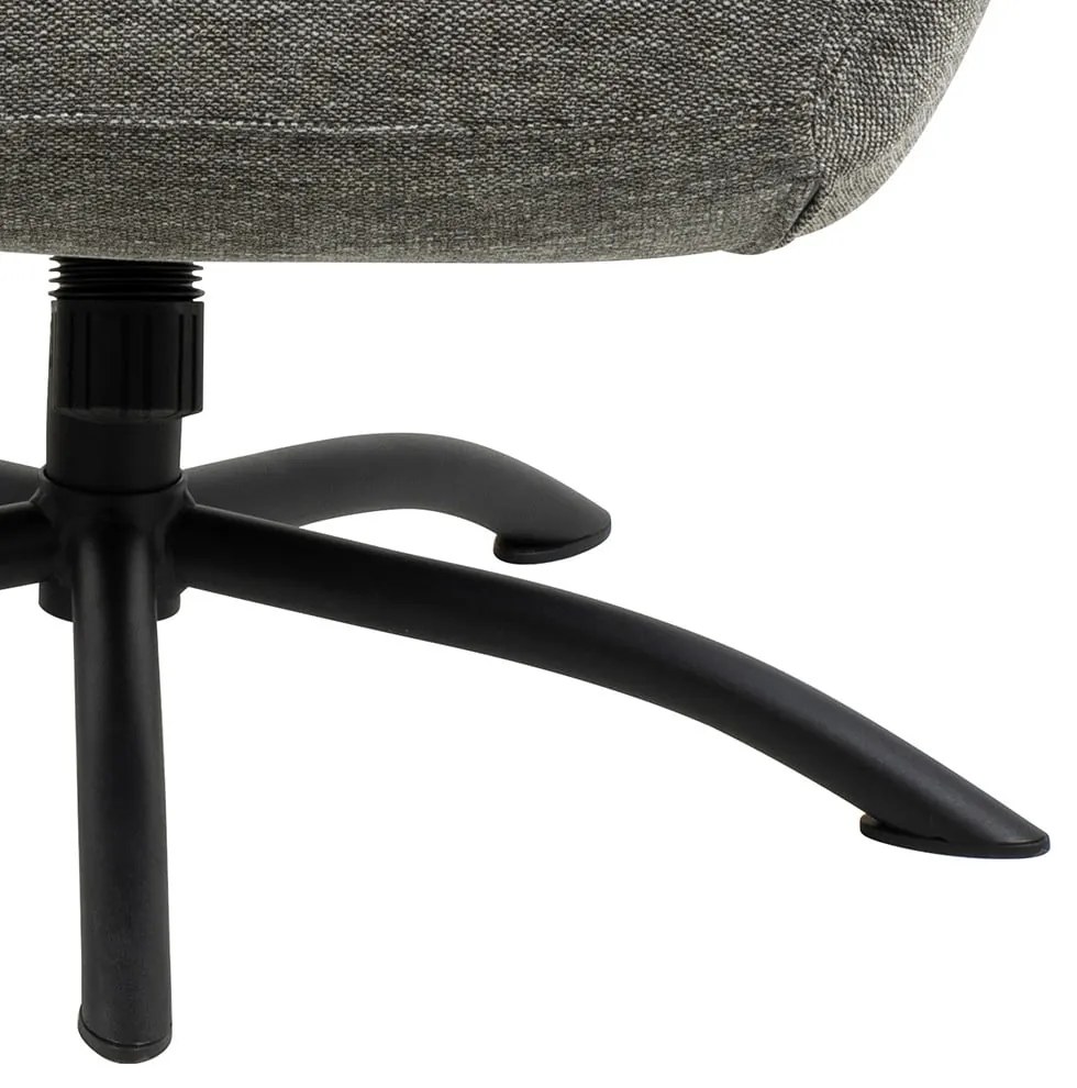 Антрацитно сив комплект от ухо и табуретка за крака Talgarth - Actona