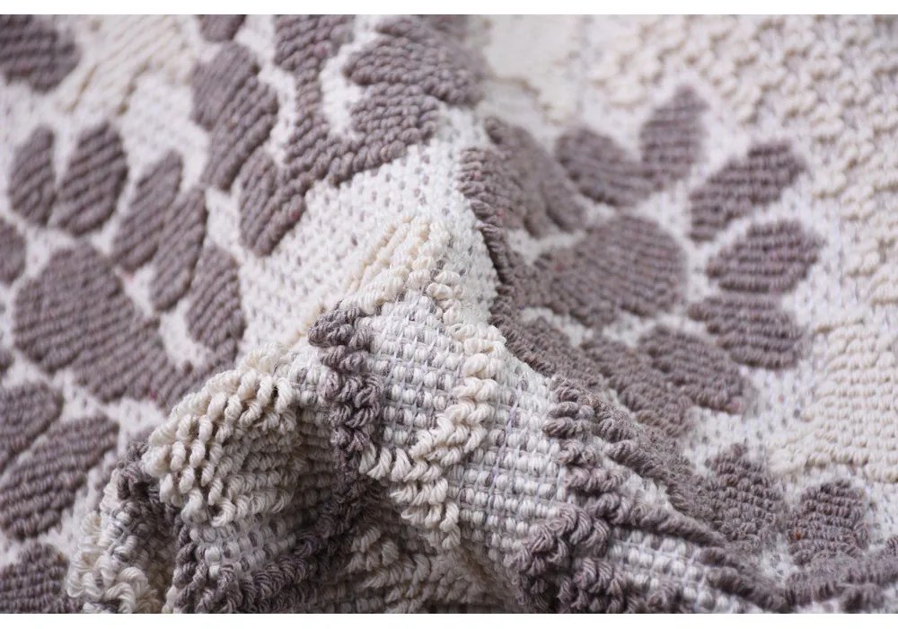 Сив и бежов памучен килим , 80 x 150 cm Papatya - Vitaus