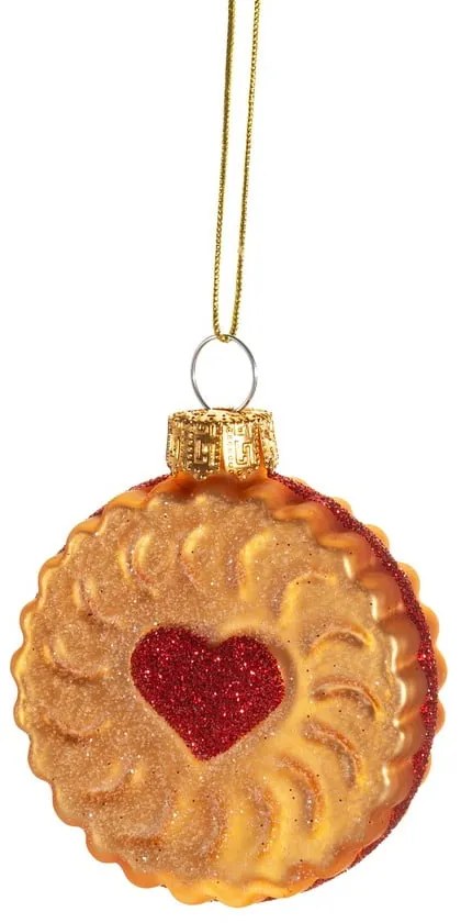 Стъклена ръчно изработена коледна украса ø 4 cm Jam Biscuit – Sass &amp; Belle