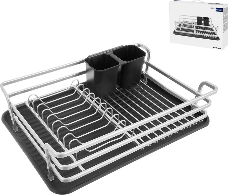 Черно-бял метална тавичка за оттичане 43x32 cm Deluxe – Orion