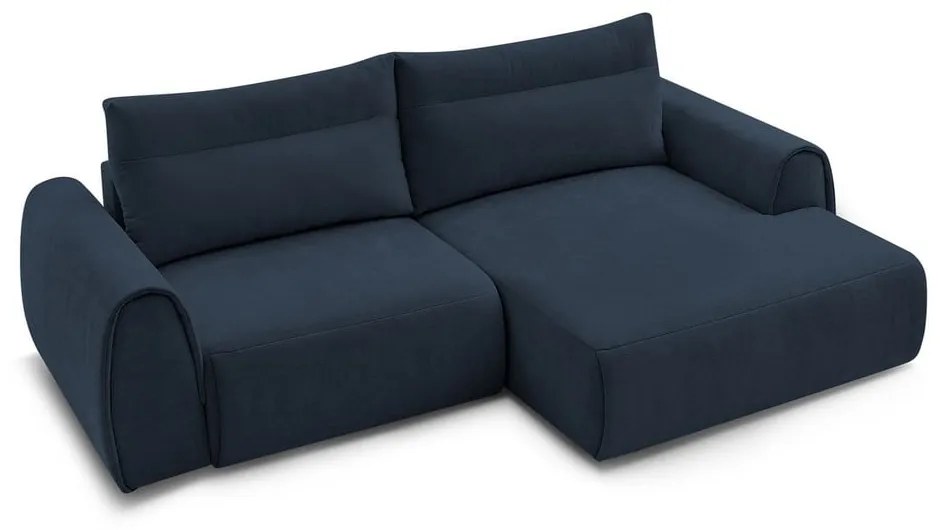 Тъмносин ъглов диван Aden – Bobochic Paris
