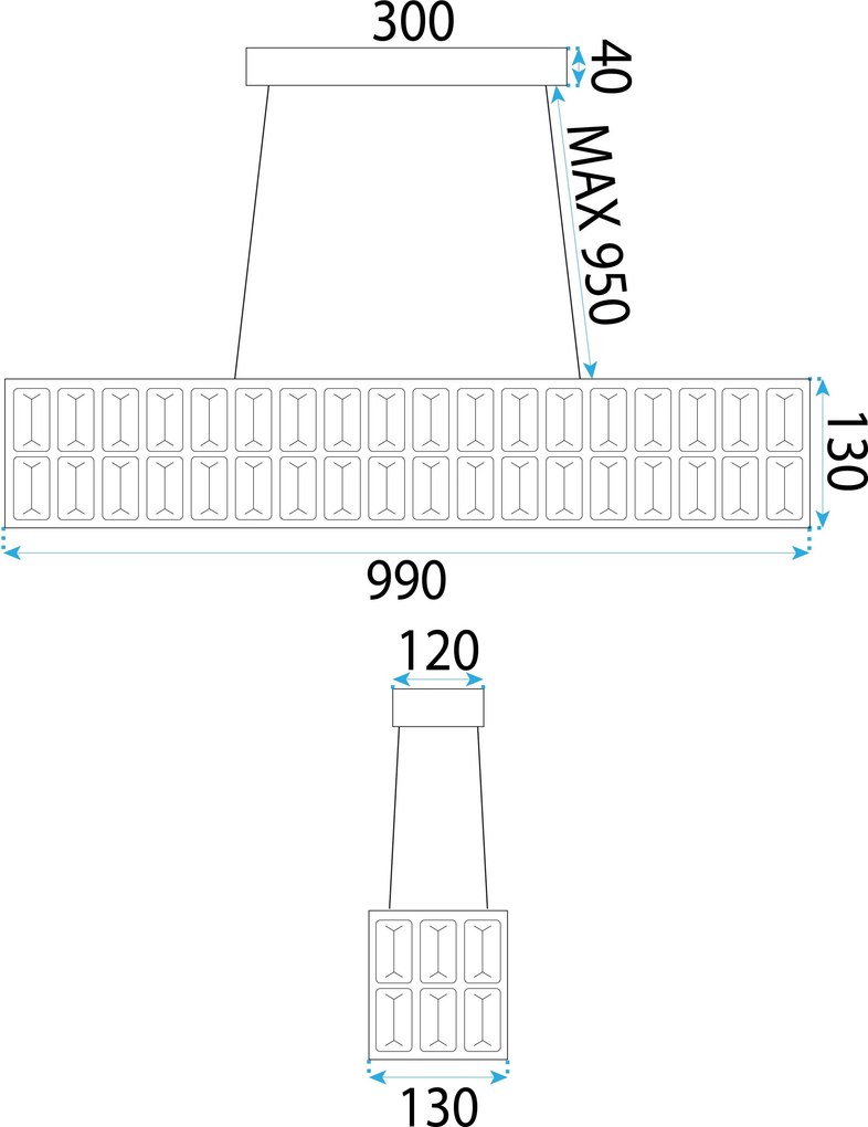 Пендел LED APP1566-CP Gold