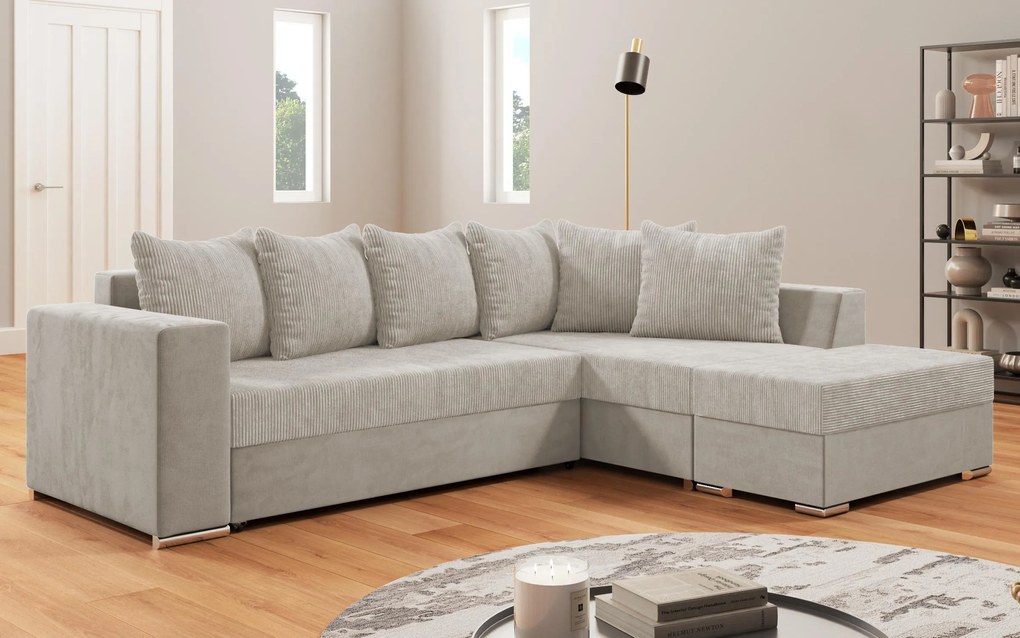 Разтегателен ъглов диван + табуретка Лондо