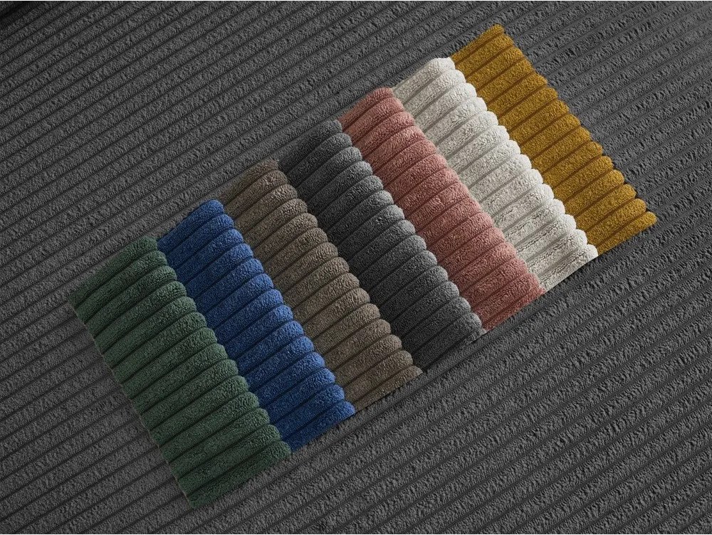 Кафяво-сив диван от рипсено кадифе 250 cm Tina – Bobochic Paris