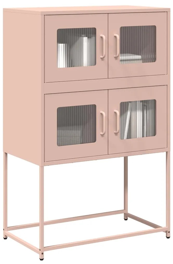 853345 vidaXL Висока дъска Pink 68x39x107 cm Стомана