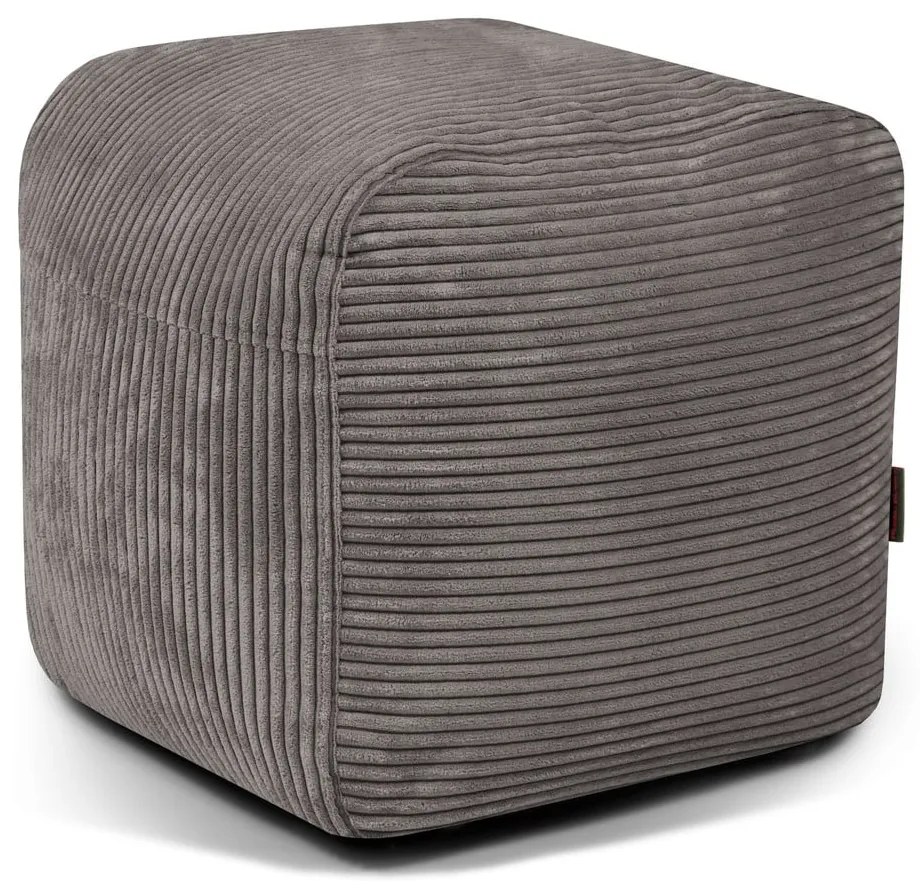 Тъмносив пуф от рипсено кадифе Plus 50 Lounge – SLOWDOWN