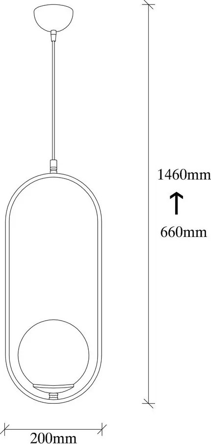 Черно-бял висящо осветително тяло със стъклен абажур Mudoni – Opviq lights