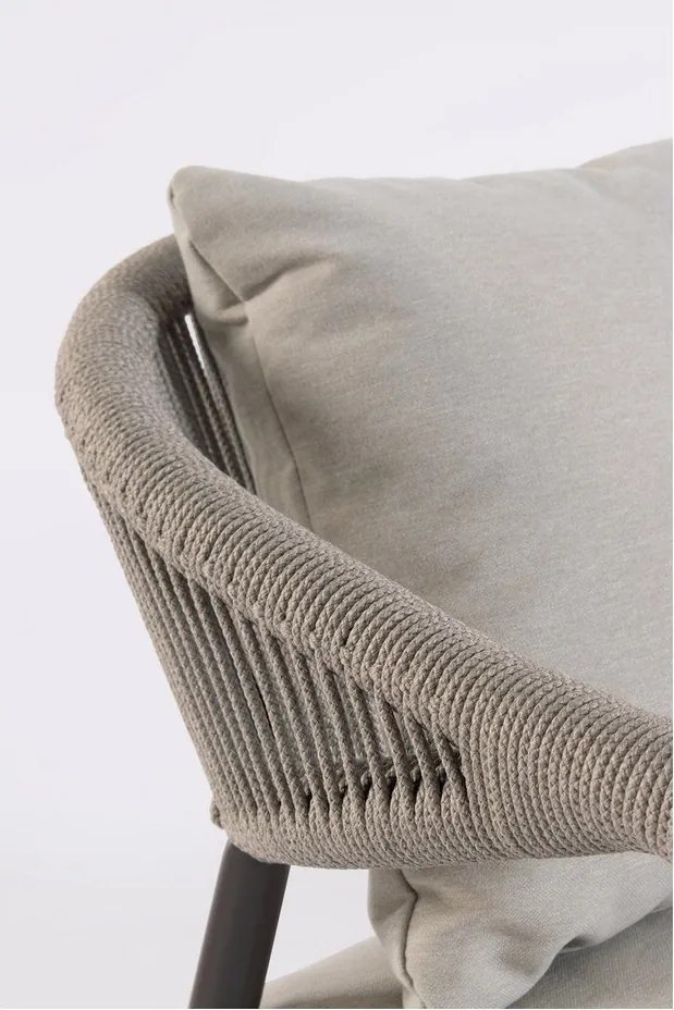 Алуминиев градински комплект за отдих в цвят каки/кафяво-сив за 2 Millor – Bizzotto