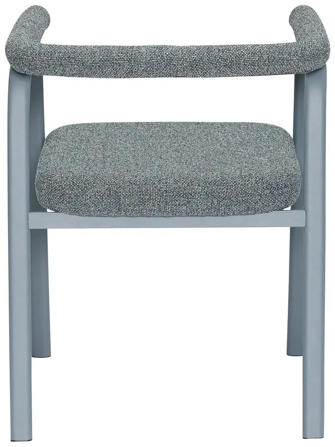 Сиви тапицирани трапезни столове в комплект с подлакътници 2 бр. Ecto – Hübsch