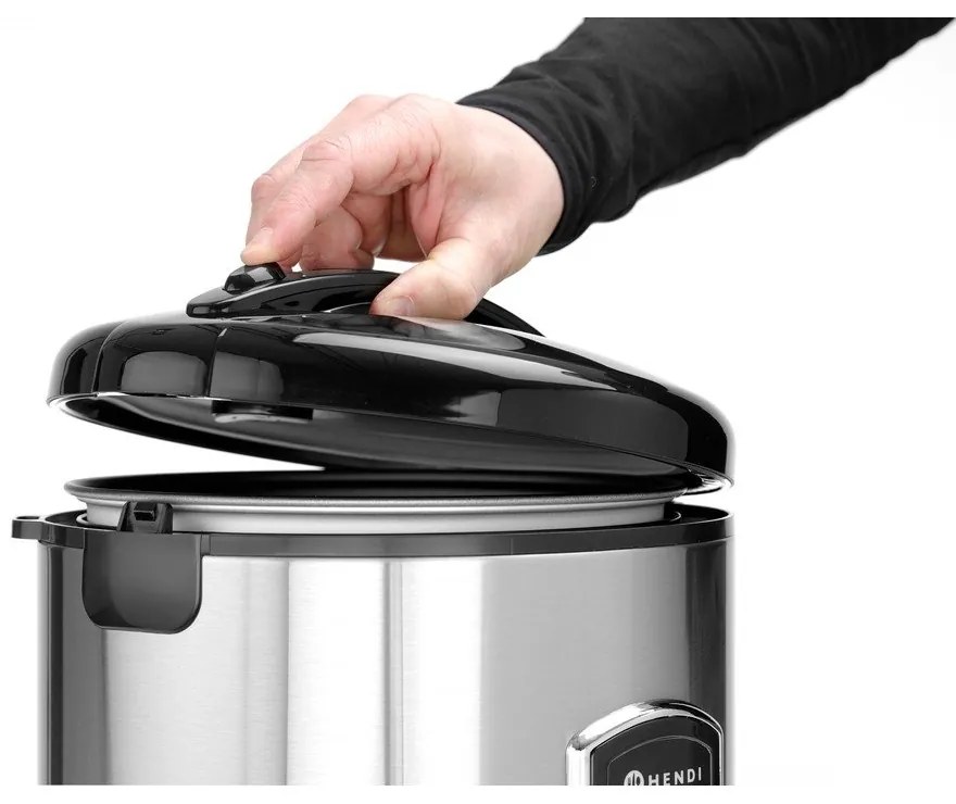 Уред за готвене на ориз в черно и сребристо – Hendi