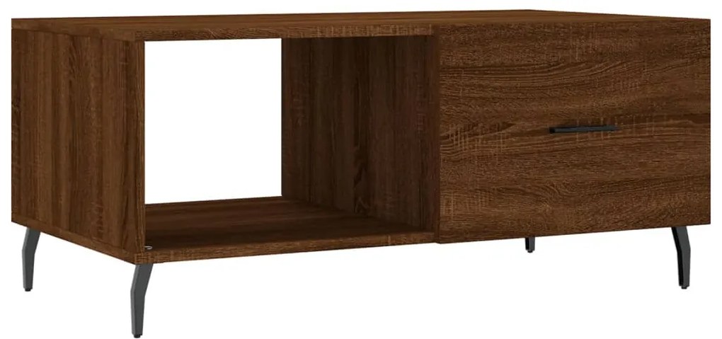 829235 vidaXL Кафе маса, кафяв дъб, 90x50x40 см, инженерно дърво