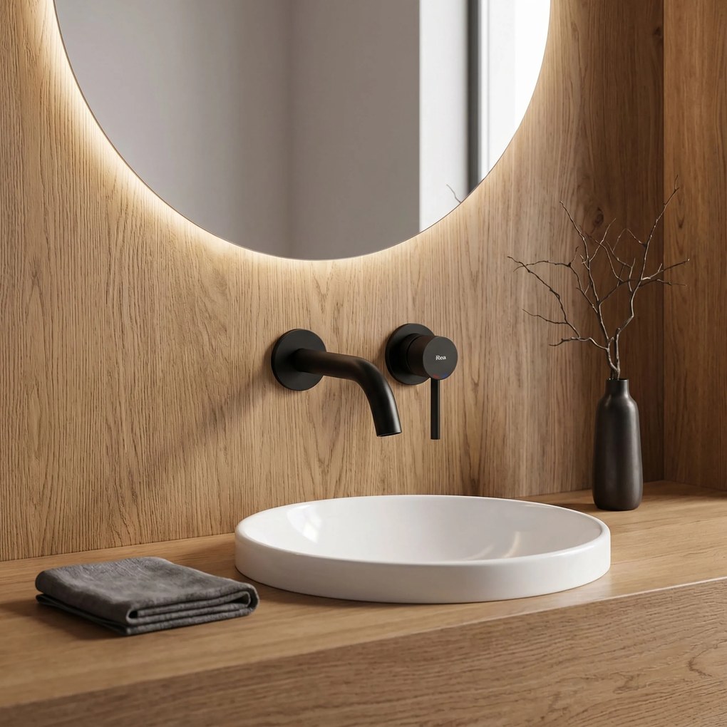 СМЕСИТЕЛ за вграждане Rea Lungo Black Mat + BOX