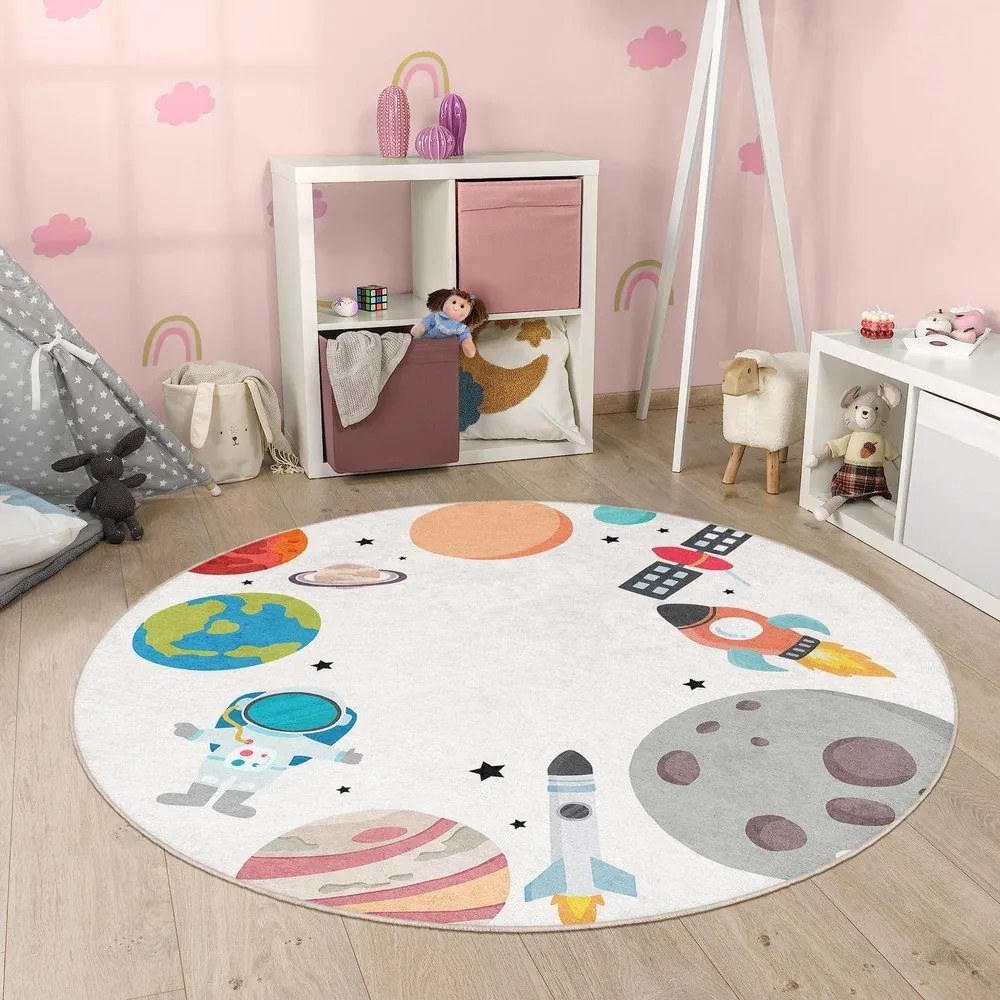Детско килимче за игра подходящо за пране ø150 cm Space Trip – Mila Home