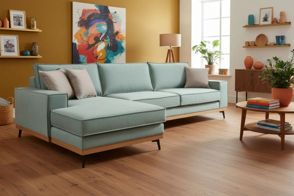 Ъглов диван Pedro-Menta-Left