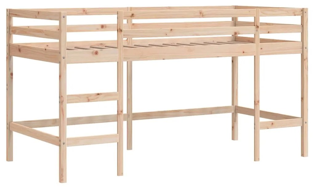 835901 vidaXL Детско високо легло със стълба, 90x190 см, бор масив