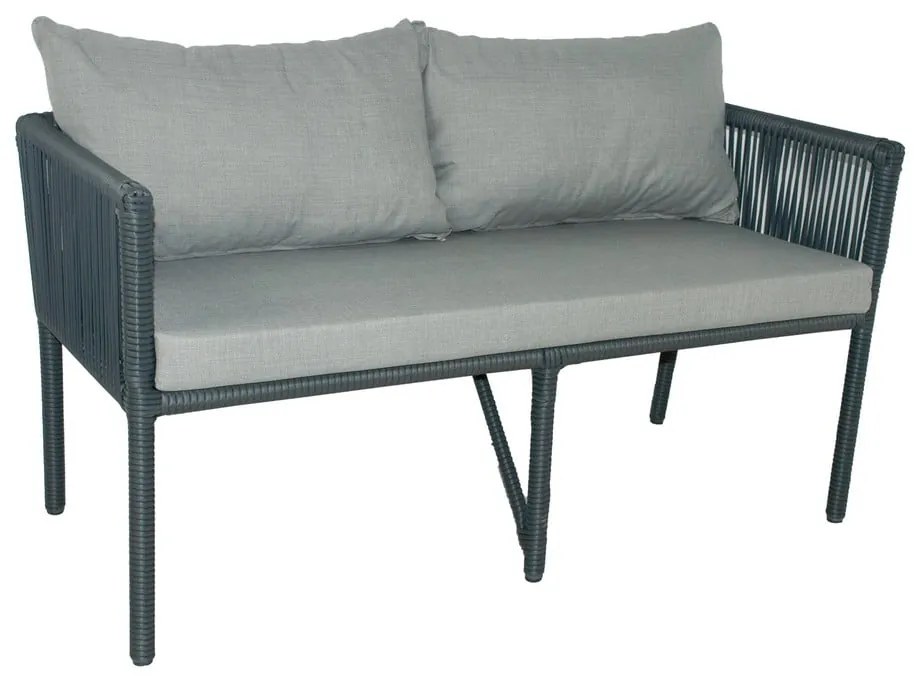 Сив градински комплект за хранене от изкуствен ратан за 6 души Vera 2 – Floriane Garden