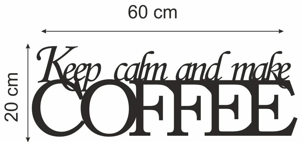 Стенен знак за кухня Кафе 20 x 60 cm Огледална