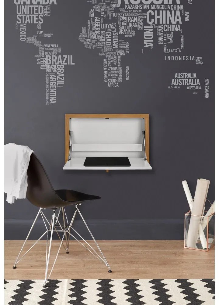 Бяла маса за накланяне, монтирана на стена Brenta - Woodman