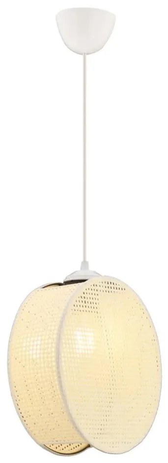 Полилей на кабел DRUM 1xE27/60W/230V кремав