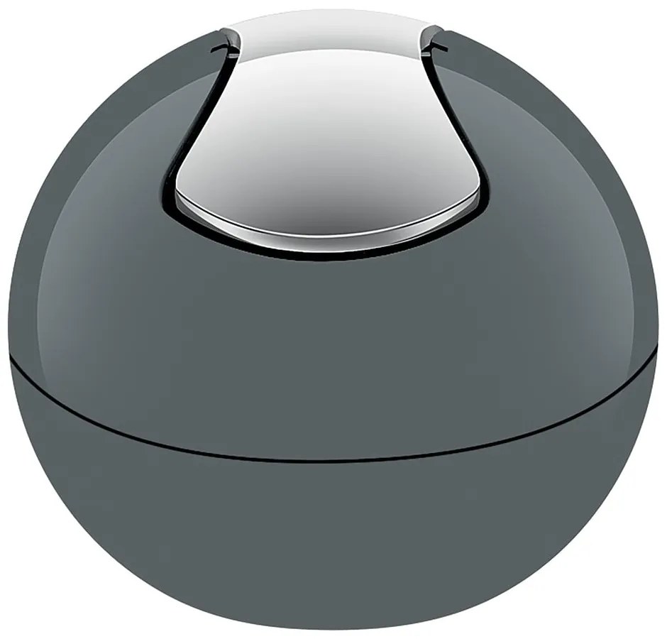 Тъмносиво пластмасово кошче за боклук 1 l Bowl – Spirella